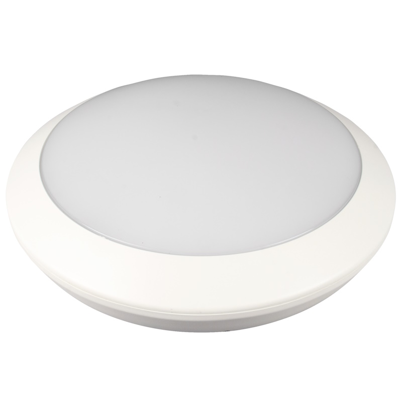 (image for) Emco LBH6515W 15W IP65 Round Surface Mounted LED Bulkhead Light In A 4000K Cool White LED Colour