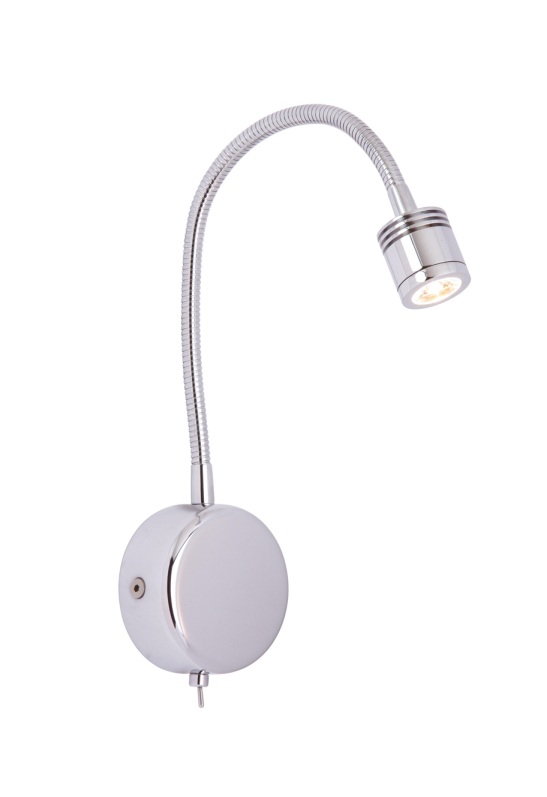 (image for) Saxby Lighting Plasma 11141 Chrome Indoor 1W LED Wall Light - Click Image to Close