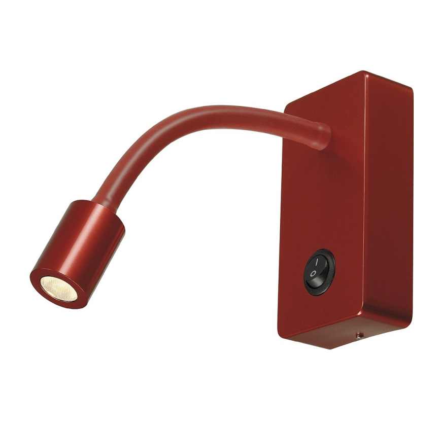 (image for) Pipoflex LED Bedroom Wall Light In Red