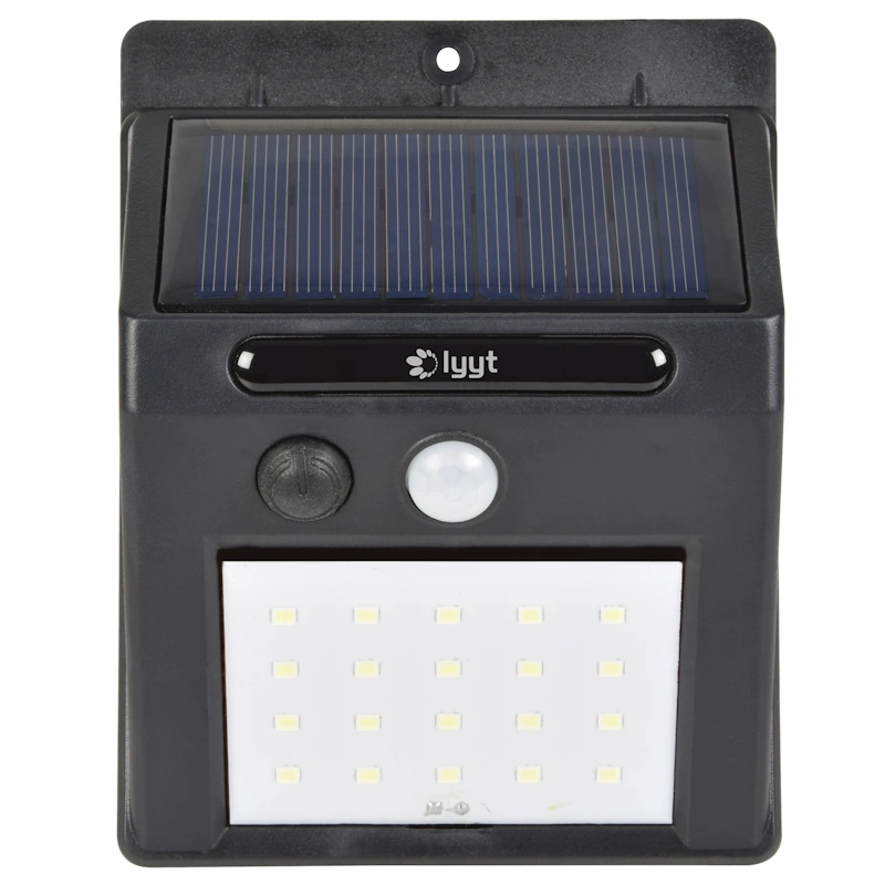 (image for) 20 LED Solar Powered Outdoor Garden Wall Light With Motion Sensor