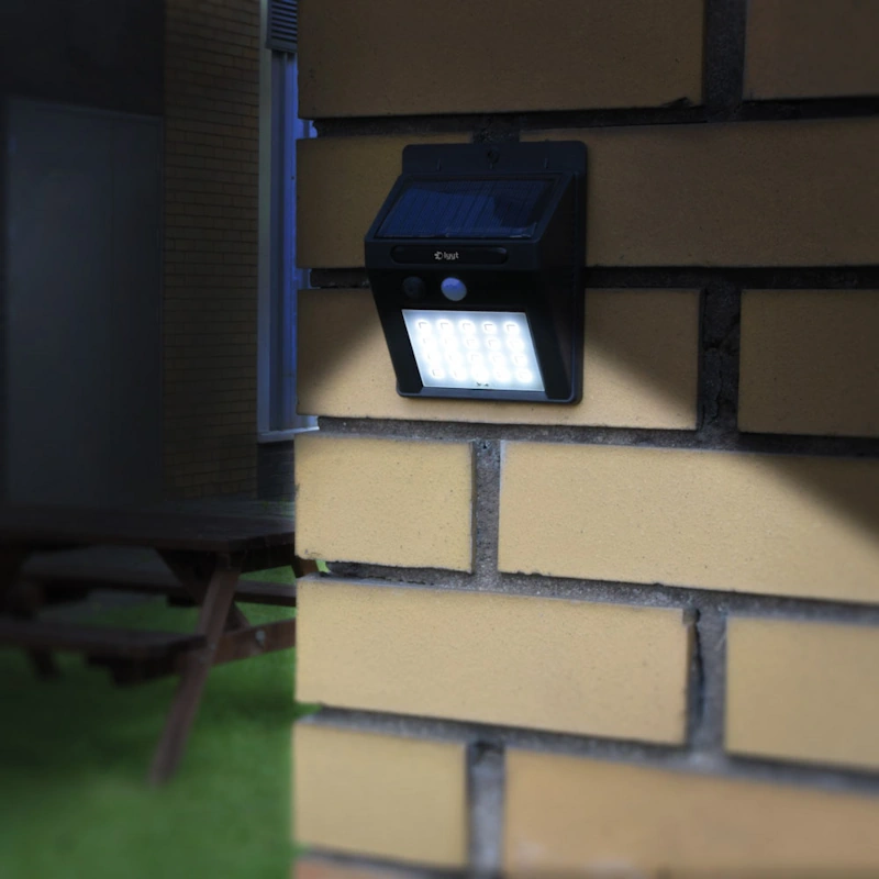 (image for) 20 LED Solar Powered Outdoor Garden Wall Light With Motion Sensor
