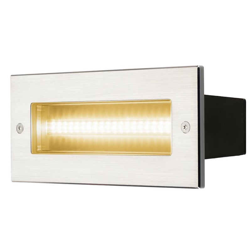 (image for) SLV 233650 BRICK Outdoor Recessed LED Wall Light In Stainless Steel 3000K