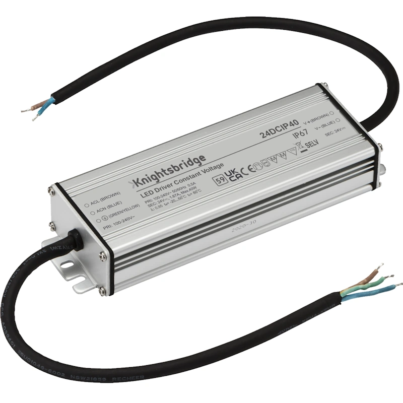 (image for) Knightsbridge 24DCIP40 24V IP67 40W DC Constant Voltage LED Driver