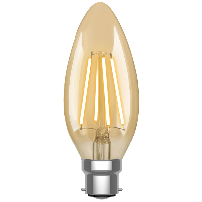 (image for) 4.2W BC Decorative LED Antique Filament Candle Lamp In Warm White