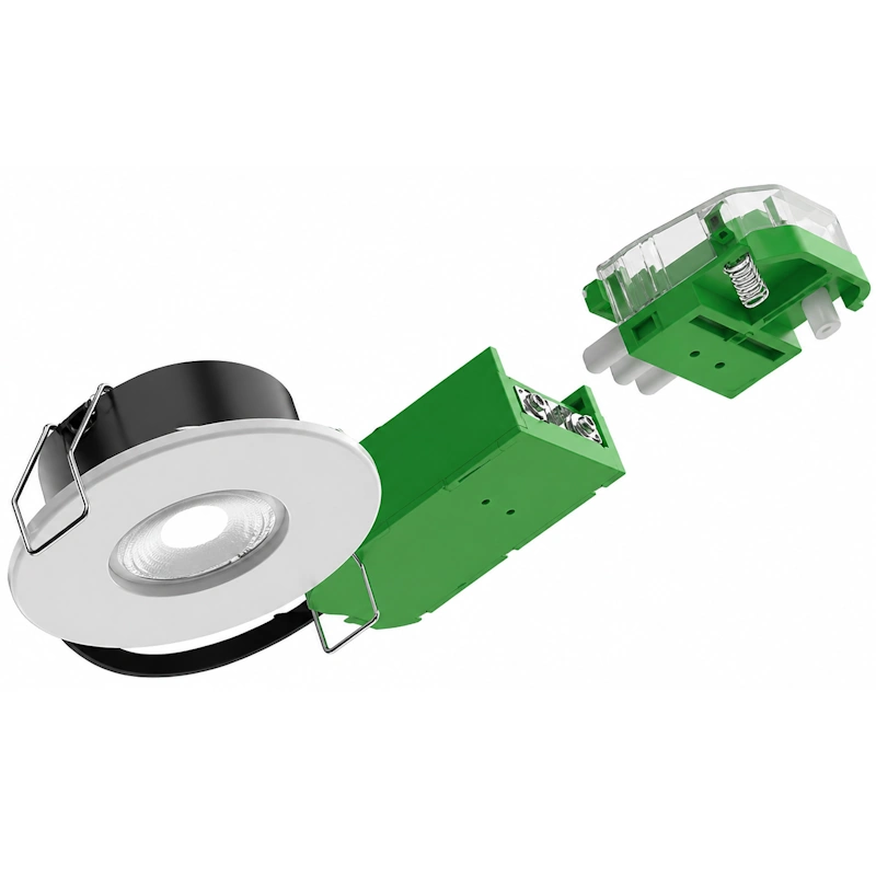 (image for) 4-6W 4CCT IP65 Dimmable Fire Rated Downlight In A Matt White Finish