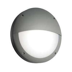 (image for) Luik Round IP65 LED Bulkhead Light In Textured Grey - Click Image to Close