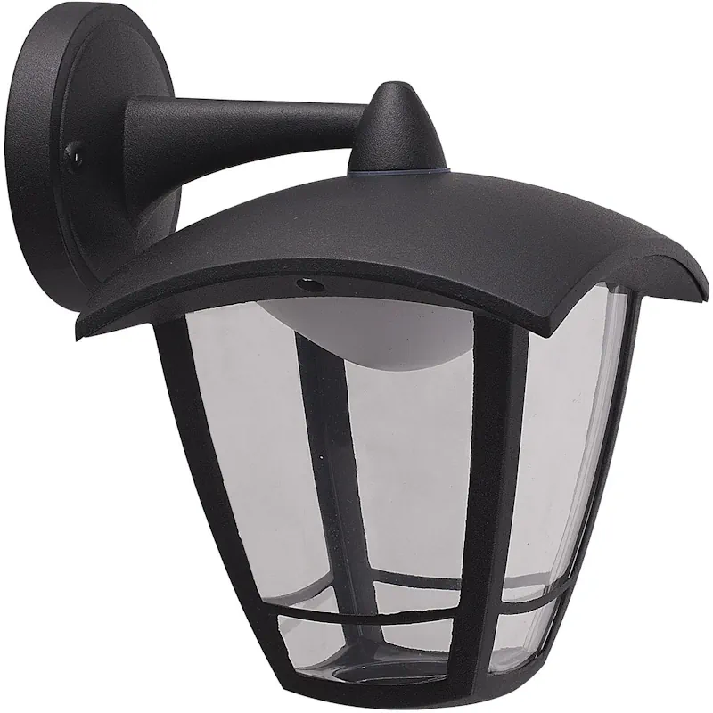 230V Corrosion Resistant IP44 8W CCT Coach Lantern In Black Downward Facing (image for) 230V Corrosion Resistant IP44 8W CCT Coach Lantern In Black Downward Facing