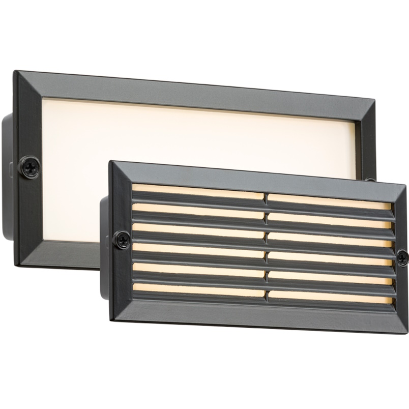 (image for) 230V IP54 5W LED Recessed Brick Light With A Black Fascia And White LED