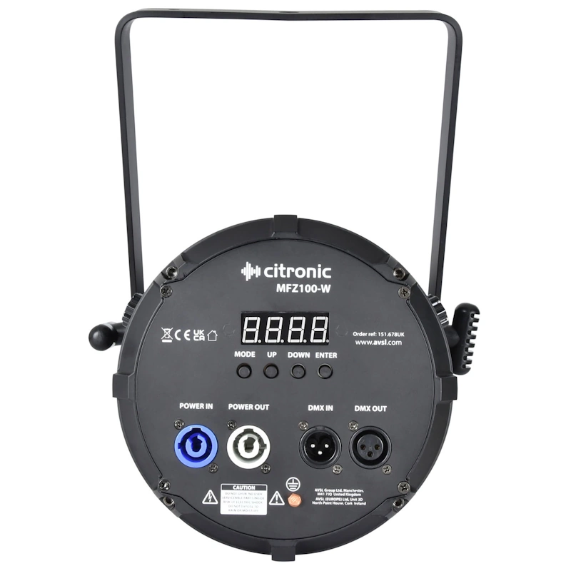 (image for) Citronic MFZ100-W 100W Mini Fresnel Zoom LED Stage Light Cool White / Warm White