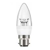 (image for) 3.4w BC Clear LED Candle Lamp 2700K