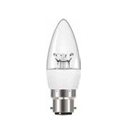 (image for) 6w BC Clear LED Candle Lamp 2700K
