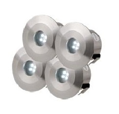 (image for) KIT4B Stainless Steel Set Of 4 Decking Light Kit Blue LED's - Click Image to Close