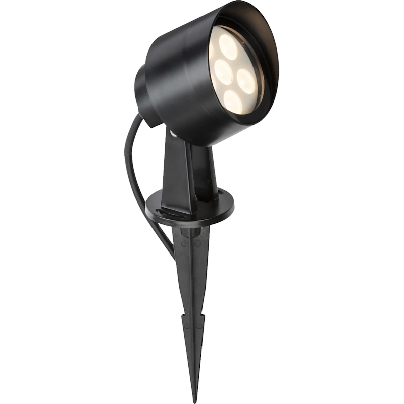 (image for) 4W LED IP65 Garden Spike Light In Black Warm White 3000K