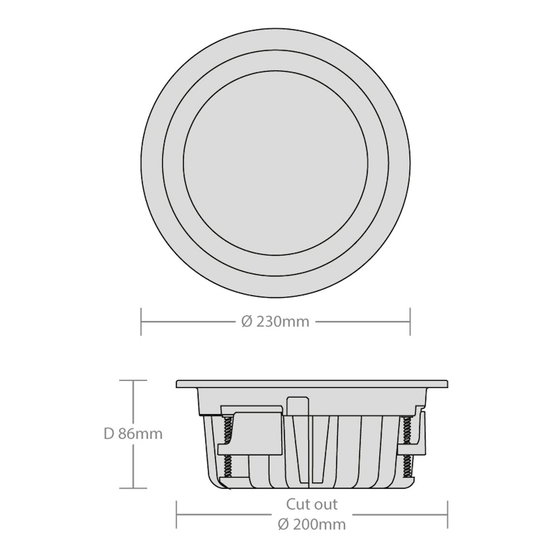 (image for) Red Arrow VEN200/2-40 18W Venus Recessed Circular LED Downlight In Cool White 4000K